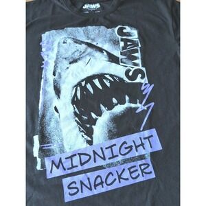 Jaws Midnight Snacker Universal Studios Sz L Mens Black T Shirt Cotton Blend NWT